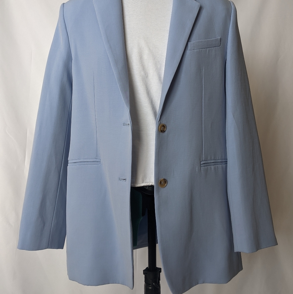 Brand new. Zara - Periwinkle Blue Blazer. tailored blazer. Pastel color blazer. - Picture 3 of 5